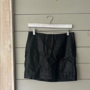 Free People Vegan Leather Mini Skirt - Size 8